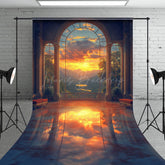 Lofaris Beautiful Scenery Sunset Architecture Sweep Backdrop